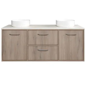 Takano Vanity 1500mm Double WG Basins SilkSurface AC Top Wall hung, Cannolo Cremona Oak by Timberline, a Vanities for sale on Style Sourcebook