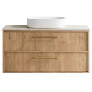 Taro Vanity 1200mm Centre WG Basin SilkSurface AC Top Wall hung, Upgraded, Planked Urban Oak by Timberline, a Vanities for sale on Style Sourcebook