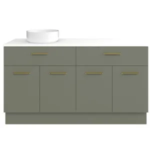 Taylor Vanity 1500mm Left WG Basin SilkSurface AC Top Floor standing, Olive Satin by Timberline, a Vanities for sale on Style Sourcebook