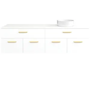 Taylor Vanity 1800mm Right WG Basin SilkSurface AC Top Wall hung, White Satin by Timberline, a Vanities for sale on Style Sourcebook