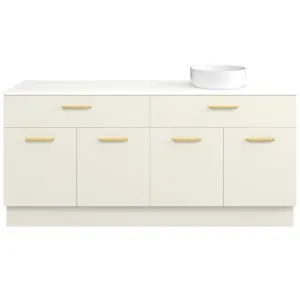 Taylor Vanity 1800mm Right WG Basin SilkSurface AC Top Floor standing, Grey Beige Satin by Timberline, a Vanities for sale on Style Sourcebook