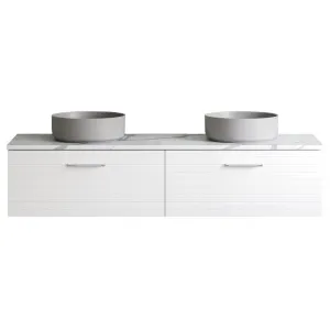 Vale Vanity 1500mm Double WG Basins SilkSurface AC Top Wall hung, Upgraded, White Satin by Timberline, a Vanities for sale on Style Sourcebook