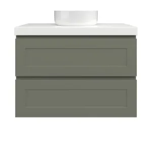 Washington Vanity 900mm Centre WG Basin Freedom AC Top Wall hung, Olive Satin by Timberline, a Vanities for sale on Style Sourcebook
