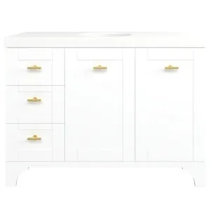 Windsor Vanity 1200mm Centre WG Basin Freedom UC Top Floor standing, White Satin by Timberline, a Vanities for sale on Style Sourcebook