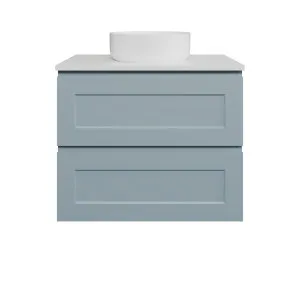 Washington Vanity 750mm Centre WG Basin SilkSurface AC Top Wall hung, Saxby Blue Satin by Timberline, a Vanities for sale on Style Sourcebook