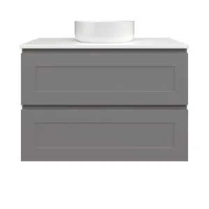 Washington Vanity 900mm Centre WG Basin SilkSurface AC Top Wall hung, Steel Grey Satin by Timberline, a Vanities for sale on Style Sourcebook