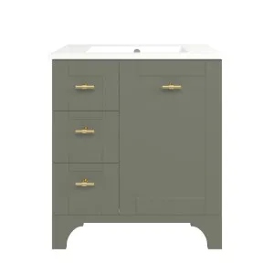 Windsor Vanity 750mm Centre Bowl Alpha Top Floor standing, Olive Satin by Timberline, a Vanities for sale on Style Sourcebook