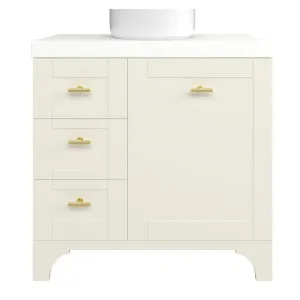 Windsor Vanity 900mm Centre WG Basin Freedom AC Top Floor standing, Grey Beige Satin by Timberline, a Vanities for sale on Style Sourcebook
