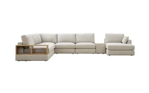 Crest 6 seat modular reversible chaise lounge by Focus On Furniture, a Sofas for sale on Style Sourcebook