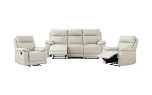 Lucy leather 3 pce recliner suite by Focus On Furniture, a Sofas for sale on Style Sourcebook