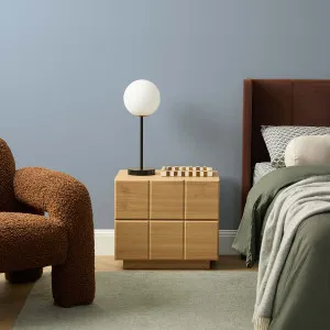 Sonny Checkerboard Bedside - Natural - Mocka by Mocka., a Side Table for sale on Style Sourcebook