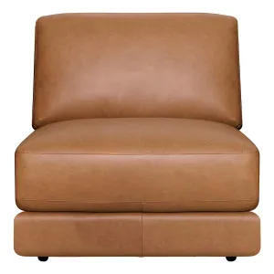 Temple Sofa Single Extension in Urbane Leather Light Brown by OZ Design, a Sofas for sale on Style Sourcebook