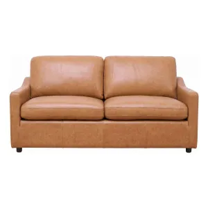 Mokum 3 Seater Sofa in Urbane Leather Light Brown by OZ Design, a Sofas for sale on Style Sourcebook