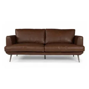 Delma 2.5 Seater Leather Sofa, Chocolate Brown by Schots, a Sofas for sale on Style Sourcebook