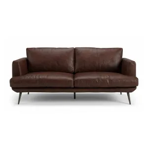 Delma 2.5 Seater Leather Sofa, Havana Brown by Schots, a Sofas for sale on Style Sourcebook