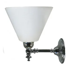 Waubra Wall Light with Cono Opal Matte Shade, Chrome by Lighting Inspirations, a Pendant Lighting for sale on Style Sourcebook