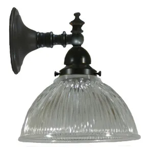 Koscina Wall Light with 6" Claredon Clear Shade, Patina by Lighting Inspirations, a Pendant Lighting for sale on Style Sourcebook