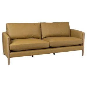 Monaco 3 Seater Leather Sofa, Mustard by Schots, a Sofas for sale on Style Sourcebook