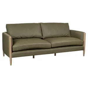 Monaco 3 Seater Leather Sofa, Olive Green by Schots, a Sofas for sale on Style Sourcebook