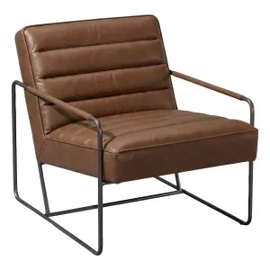 Hilda Leather Armchair, Saddle Brown by Schots, a Chairs for sale on Style Sourcebook