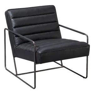 Hilda Leather Armchair, Onyx Black by Schots, a Chairs for sale on Style Sourcebook