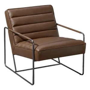Hilda Leather Armchair, Mocha Brown by Schots, a Chairs for sale on Style Sourcebook