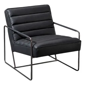 Hilda Leather Armchair, Mountain Black by Schots, a Chairs for sale on Style Sourcebook