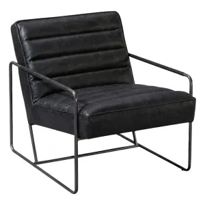 Hilda Leather Armchair, Ebony Black by Schots, a Chairs for sale on Style Sourcebook
