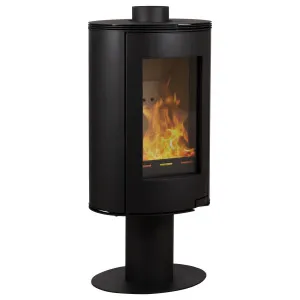 Elora Pedestal Wood Heater, Black - 6" Flue Single Storey Kit by Schots, a Fireplaces for sale on Style Sourcebook