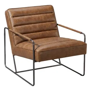 Hilda Leather Armchair, Cuba Brown by Schots, a Chairs for sale on Style Sourcebook