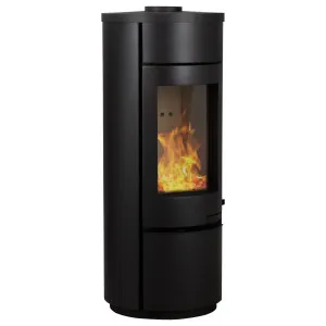 Elora Barrel Wood Heater, Black - 6" Perforated Flue Single Storey Kit by Schots, a Fireplaces for sale on Style Sourcebook