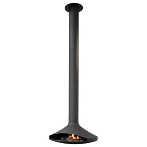 Atomo Suspended Fireplace, Black - 8" Flue Single Storey Kit by Schots, a Fireplaces for sale on Style Sourcebook