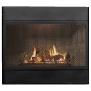 Legend Nexus DV36 Gas Log Fire with Vertical Flue Kit & Remote, Black by Schots, a Fireplaces for sale on Style Sourcebook