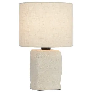 Telbix Celsus Small Limestone Look Table Lamp - Beige by Telbix, a Lamps for sale on Style Sourcebook