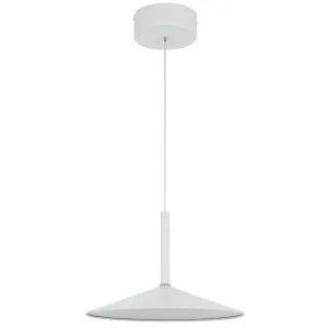 Telbix Benito Small Architectural LED Pendant - White by Telbix, a Lighting for sale on Style Sourcebook