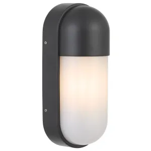 Telbix Hull Architectural Outdoor Wall Light - Black by Telbix, a Wall Lighting for sale on Style Sourcebook
