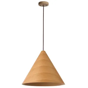 MDA Lighting Hugo Tapered Wood Pendant - Natural by MDA Lighting, a Lighting for sale on Style Sourcebook