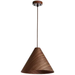 MDA Lighting Hugo Large Tapered Wood Pendant - Walnut by MDA Lighting, a Lighting for sale on Style Sourcebook