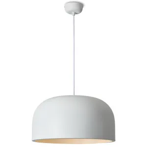 MDA Lighting Oslo Minimalist Large Oslo Metal Dome Pendant - White by MDA Lighting, a Lighting for sale on Style Sourcebook