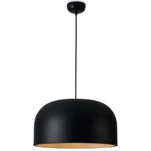 MDA Lighting Oslo Minimalist Large Oslo Metal Dome Pendant - Black by MDA Lighting, a Lighting for sale on Style Sourcebook