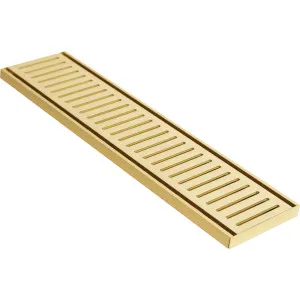 Lauxes NXT14 Grate Gold 3000x100x14 by BEAUMONTS, a Shower Grates & Drains for sale on Style Sourcebook