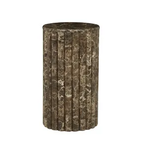 Rufus Ribbs Low Plinth - Emperador by GlobeWest, a Statues & Ornaments for sale on Style Sourcebook
