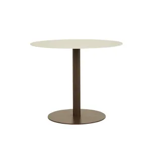 Portsea Cruise Round Dining Table - Alabaster - Copper Brown by GlobeWest, a Tables for sale on Style Sourcebook