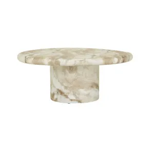 Lucia Curve Coffee Table - Faux Mocha Marble by GlobeWest, a Tables for sale on Style Sourcebook