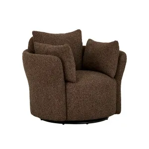 Felix Tub Swivel Occasional Chair - Elm Speckle by GlobeWest, a Chairs for sale on Style Sourcebook