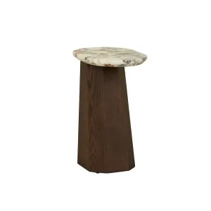 Silo Marble Side Table - Tobacco Ash - Matt Ocean Marble by GlobeWest, a Side Table for sale on Style Sourcebook