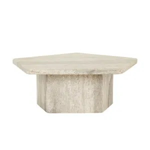 Floe Marble Coffee Table - Silver Travertine by GlobeWest, a Coffee Table for sale on Style Sourcebook