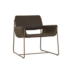Logan Occasional Chair - Dark Elm - Matt Carob by GlobeWest, a Chairs for sale on Style Sourcebook