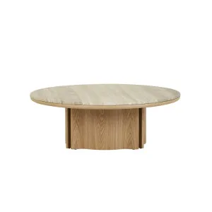 Leon Marble Coffee Table - Grey Travertine - Natural Ash by GlobeWest, a Coffee Table for sale on Style Sourcebook