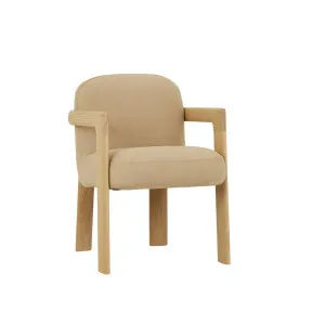 Brixton Dining Armchair - Camel - Blonde Oak by GlobeWest, a Chairs for sale on Style Sourcebook